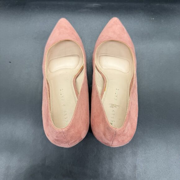 Kelly & Katie Pink Rosewell Suede Heels 3" Pointed Toe Size 8.5 - Picture 5 of 7